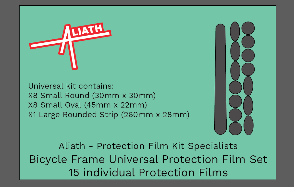 Bicycle Bike Frame Universal, CLEAR Scratch & Chip Guard Paint Protection
