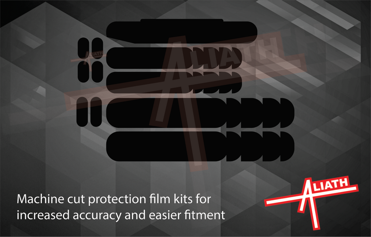 Bicycle Bike Frame Universal Flex Fit (Large kit) BLACK TEXTURED Scratch & Chip Guard Paint Protection