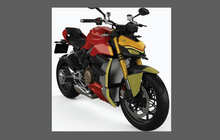 Ducati Motorcycle Streetfighter V4 2019-Present, Front Nose CLEAR Paint Protection Kit
