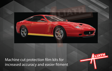 Ferrari 575 Marenello 2002-2006. Side Sill Skirt Trims CLEAR Paint Protection