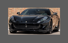 Ferrari 812 Superfast 2017-, Front Screen A-Pillars CLEAR Paint Protection
