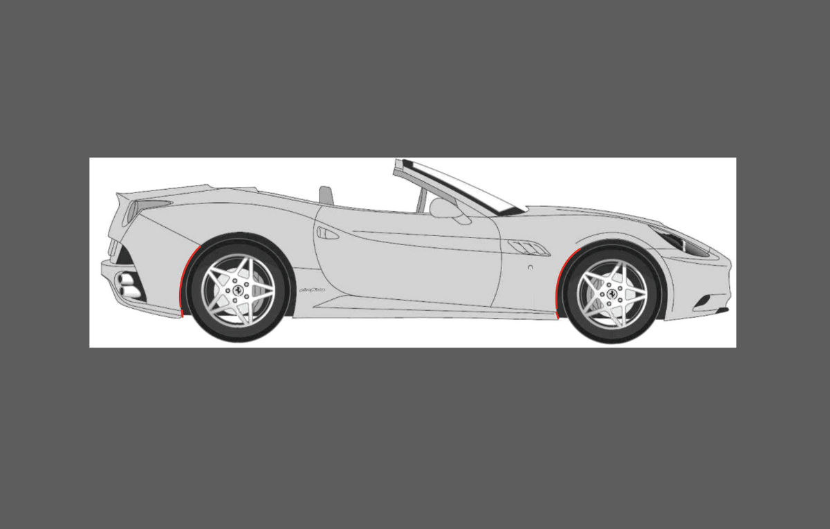 Ferrari California 2008-2014 OE Style Arch Edge CLEAR Shield