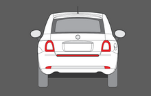 Fiat 500 Abarth 2008-2016 Rear Bumper Upper CLEAR Paint Protection