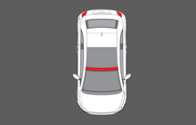 Fiat 500 Abarth 2008-2016 Roof Front Sections CLEAR Paint Protection