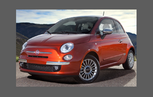 Fiat 500 2008-2016 Standard Front Bumper CLEAR Paint Protection
