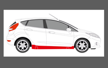 Ford Fiesta ST (MK7) 2013-2016 Side Sill Skirt Trims CLEAR Paint Protection