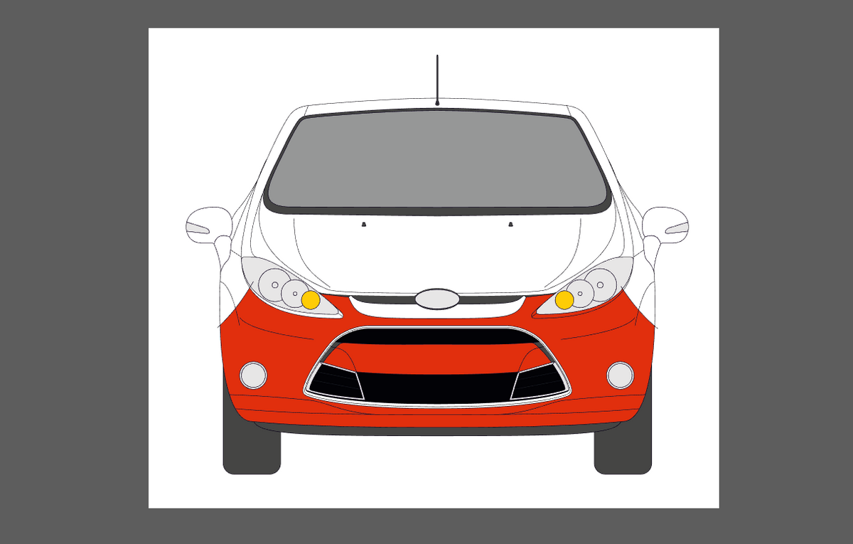 Ford Fiesta (MK7 Pre-facelift) 2008-2013 Front Bumper CLEAR Paint Protection