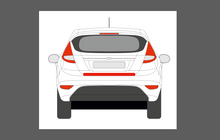 Ford Fiesta (MK7) 2013-2016 Rear Bumper Upper CLEAR Paint Protection