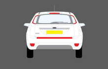Ford Focus (MK3 Pre-Facelift) 2011-2014, Rear Bumper Upper CLEAR Paint Protection