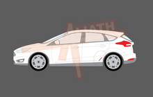 Ford Focus 5 Door (MK3) 2011-2018, Rear Arch Edge Lower CLEAR Paint Protection