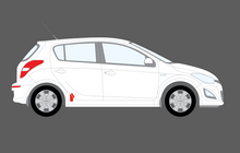 Hyundai ix20 2010-2015, Rear Sill & Door Lower Arch Edge CLEAR Paint Protection