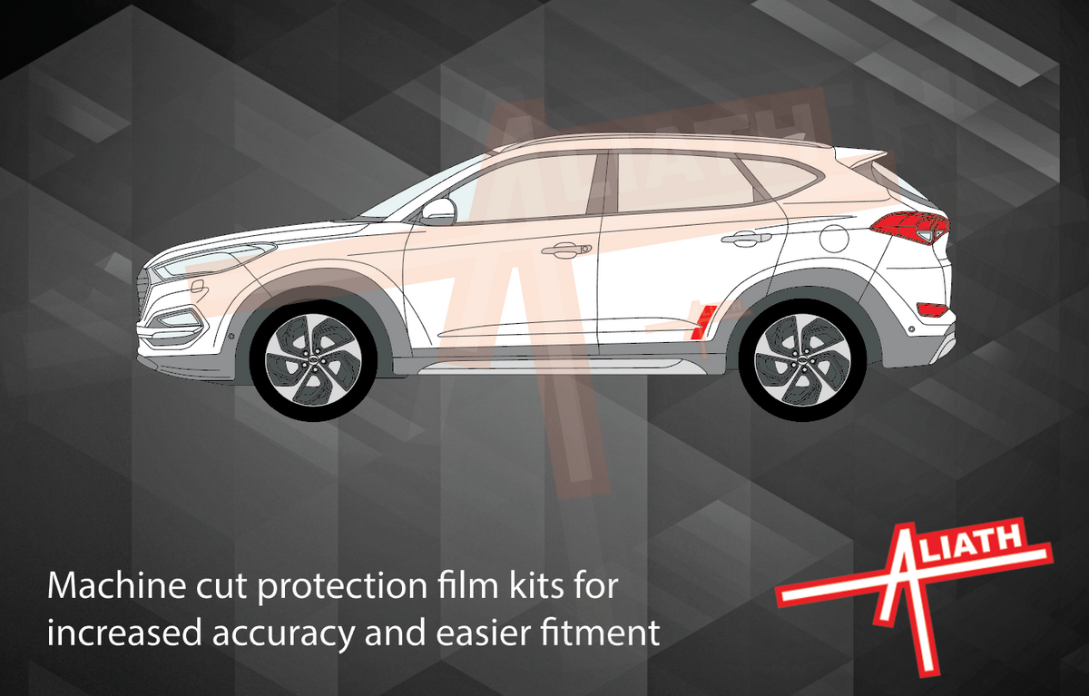 Hyundai Tucson 2015-2021, Rear Door Lower Arch CLEAR Paint Protection