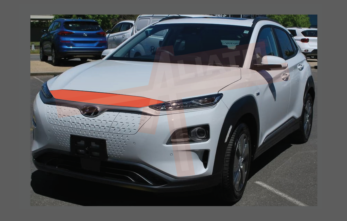 Hyundai Kona Electric 2019-, Front Bumper Upper Section CLEAR Paint Protection