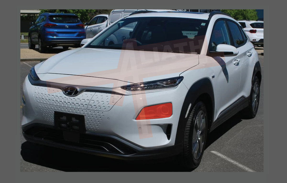 Hyundai Kona Electric 2019-, Lower Bumper Lights CLEAR Paint Protection