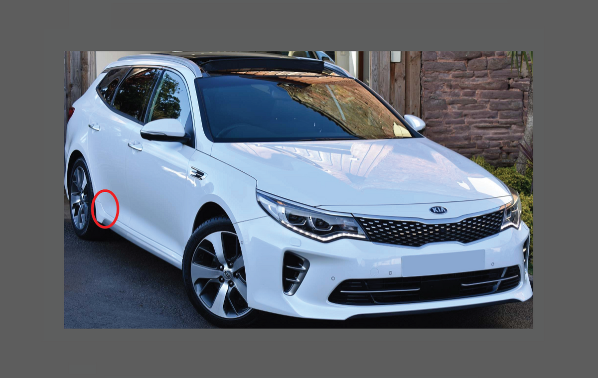 Kia Optima 2016-2019, Rear Door & Arch Lower CLEAR Paint Protection