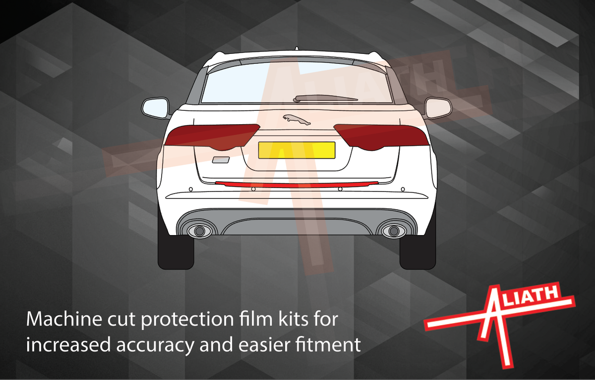Jaguar XF Estate (Gen 2, Type X260) 2015-Present, Rear Bumper Upper CLEAR Paint Protection