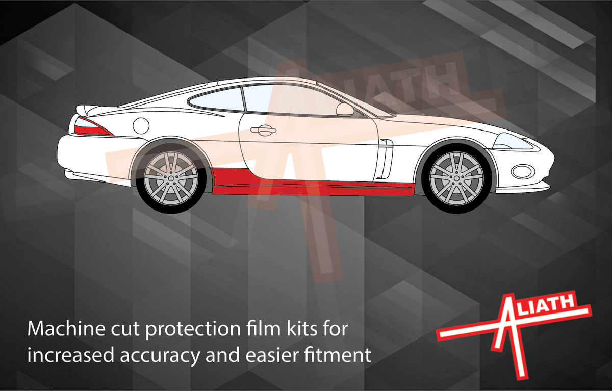 Jaguar XKR (X150) 2007-2014, Side Sill Skirt Trims CLEAR Paint Protection