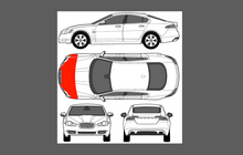 Jaguar XF (Gen 1, Type X250 Pre-Facelift) 2007-2011 Bonnet & Wings Front CLEAR Paint Protection