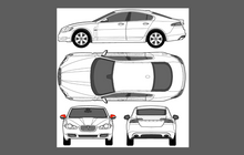 Jaguar XF (Gen 1, Type X250, Pre-facelift) 2007-2011 Mirror Caps CLEAR Paint Protection