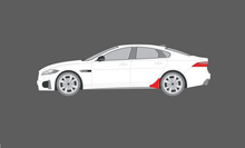 Jaguar XF Sport (Gen 2) 2015- Side Sill Skirt Trim Rear CLEAR Paint Protection