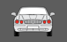 Jaguar XJ (X350) 2007-2009, Headlights CLEAR Stone Protection