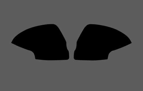 Jaguar XJ (X350) 2007-2009, Door Mirror Covers CLEAR Paint Protection