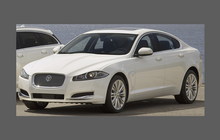Jaguar XF (Gen 1, Type X250, Facelift) 2011-2015 Door Handle Cups CLEAR Paint Protection