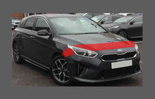 Kia Ceed 2019-Present, Bonnet & Wings Front Sections CLEAR Paint Protection
