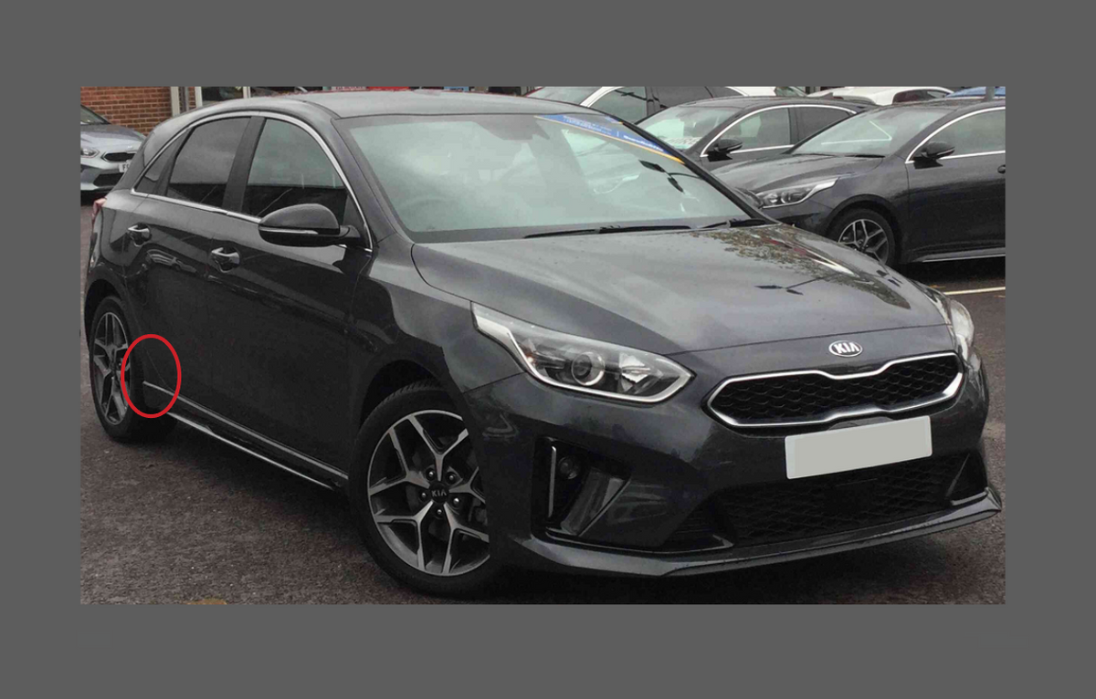 Kia Ceed 2019-2021, Rear QTR Arch Lower Sections CLEAR Paint Protection