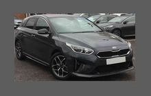 Kia Ceed 2019-Present, Bonnet & Wings Front Sections CLEAR Paint Protection