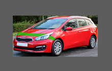 Kia Ceed 2013-2019, Bonnet & Wings front sections CLEAR Paint Protection