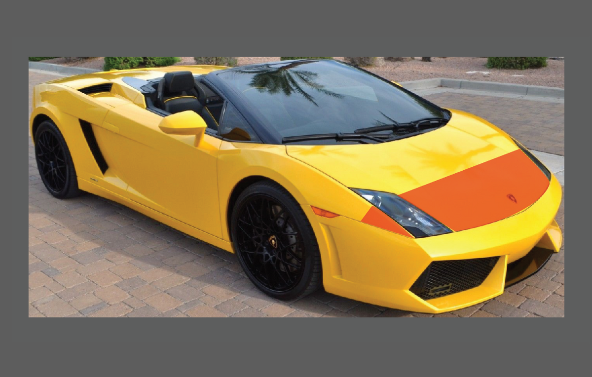 Lamborghini Gallardo 2009-2012, Bonnet & Wings Front Sections CLEAR Stone Protection