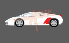 Lamborghini Gallardo 2009-2014, Rear QTR / Wing arches CLEAR Stone Protection
