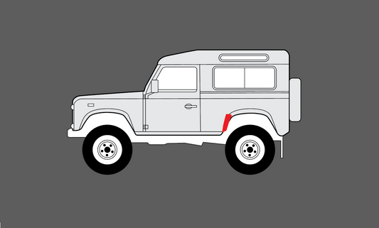 Land Rover Defender Rear Arch Extension CLEAR Shield