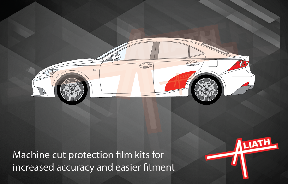 Lexus IS 2013-2019, Rear Door Arches CLEAR Paint Protection