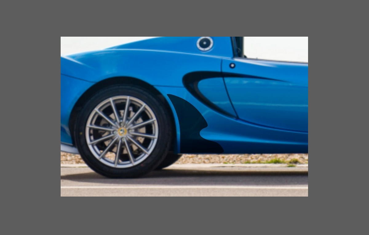 Lotus Elise S3 2011-Present, Rear QTR/Sill Skirt Arch BLACK Paint Protection