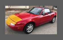 Mazda MX5 (Mk1) 1989-1999, Front Nose & Upper Bumper CLEAR Paint Protection CLASSIC