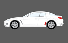 Mazda RX8 (1st Gen.) 2002-2011, Rear QTR / Wing Arch CLEAR Paint Protection