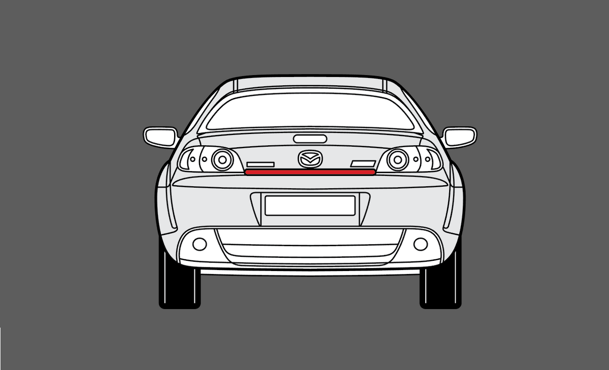 Mazda RX8 (1st Gen) 2002-2008, Rear Bumper Upper CLEAR Paint Protection
