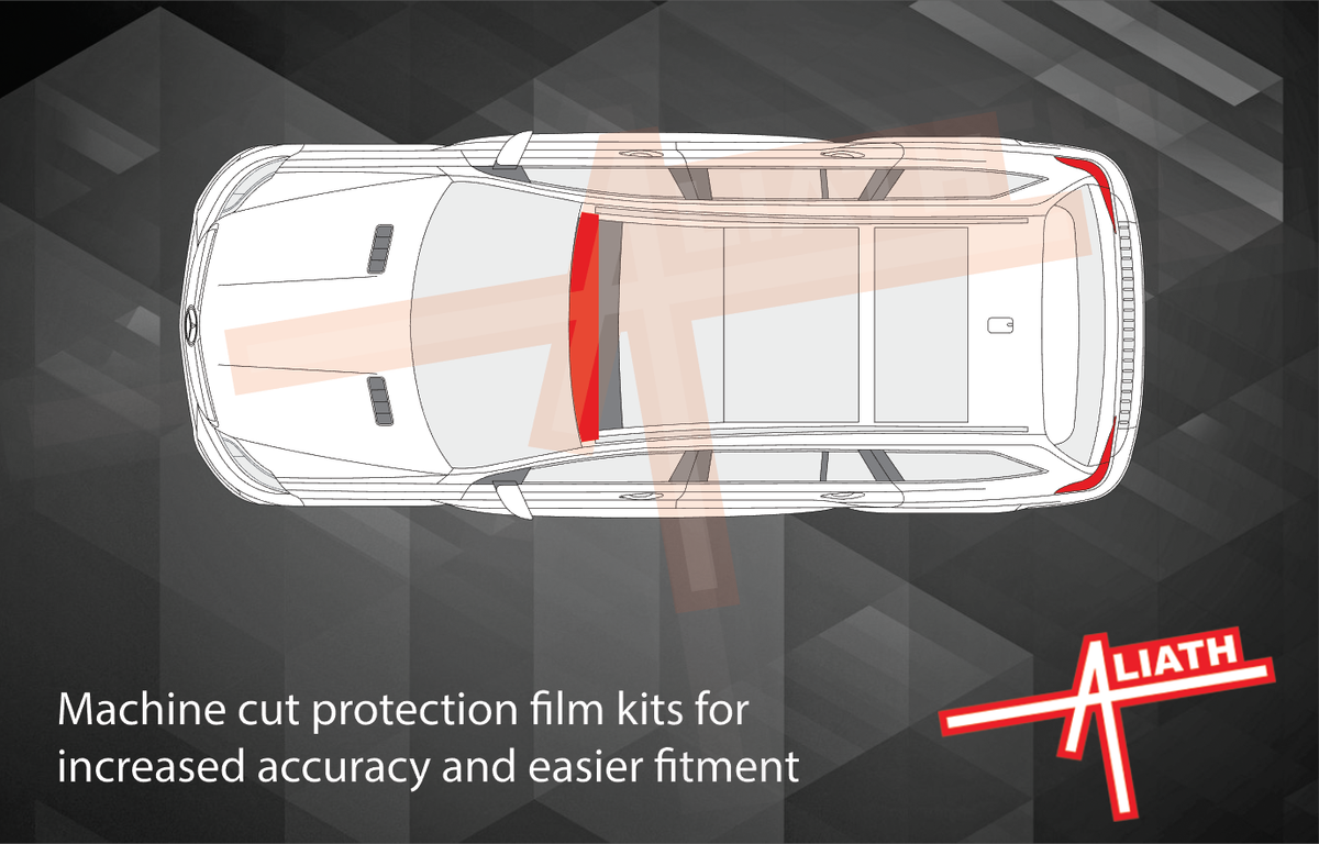 Mercedes Benz GL (X166) 2013-2016, Roof Front Section CLEAR Paint Protection