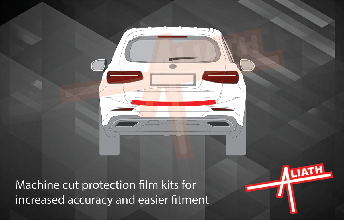 Mercedes-Benz GLC 2015-2022, Rear Bumper BLACK Scratch Protection