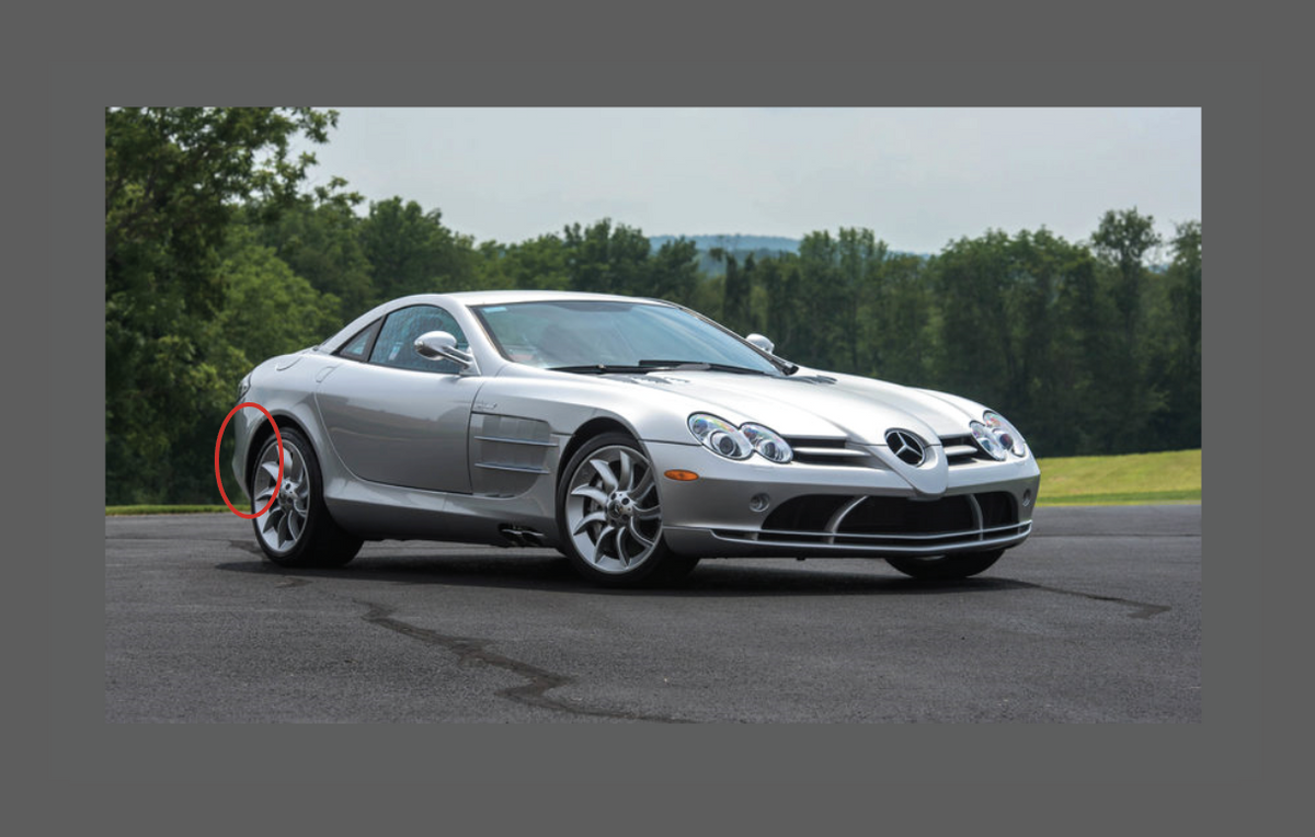 Mercedes Mclaren SLR 2003-2010, Rear Bumper Arches CLEAR Paint Protection