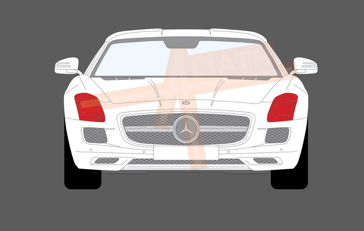 Mercedes Benz SLS 2010-2015, Headlights CLEAR Stone Protection