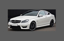 Mercedes C-Class Coupe (W204) 2007-2014, Rear QTR Arches CLEAR Paint Protection