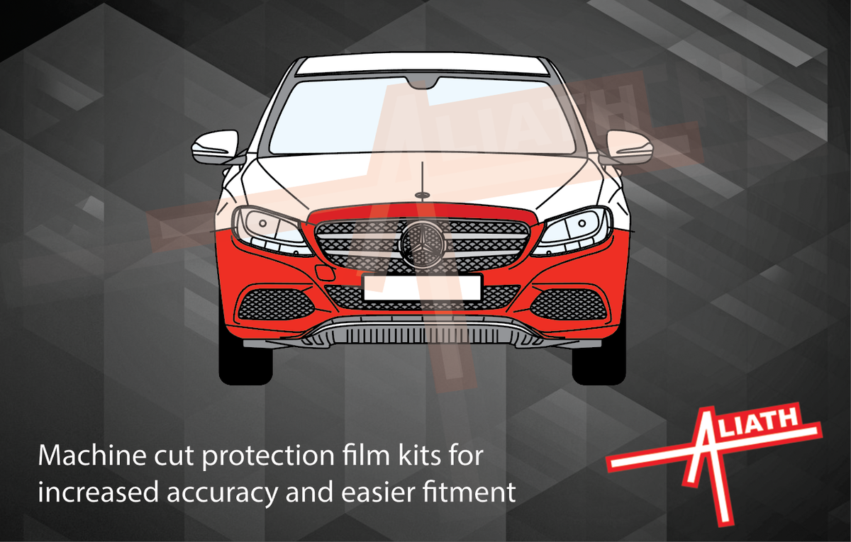 Mercedes-Benz C Class C43 (W/C205) 2014-2017, Front Bumper CLEAR Paint Protection