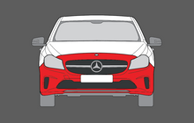 Mercedes-Benz A Class (W176) 2013-2016, AMG Sport Bumper CLEAR Paint Protection