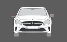 Mercedes-Benz A Class (W176) 2013-2018, Door Mirror Covers CLEAR Paint Protection