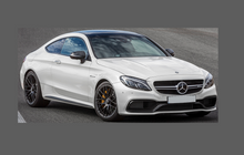 Mercedes-Benz C Class Coupe (C205) 2016-, Mirror Covers CLEAR Paint Protection