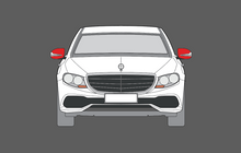 Mercedes-Benz E Class (W212 Facelift) Door Mirrors CLEAR Shield