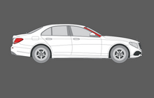 Mercedes-Benz E Class (W212 Facelift) A-Pillars CLEAR Shield